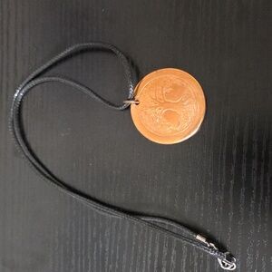 Cooper Round Tree Of Life pendant Solid Copper Cord Necklace